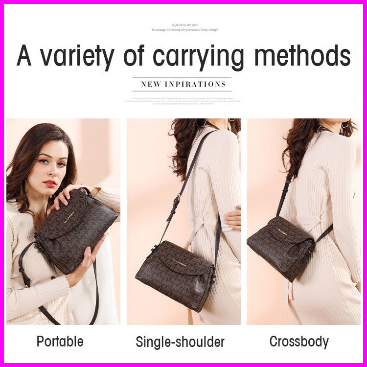 Soft leather single shoulder messenger bag