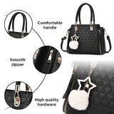 Purses and Top Handle Handbags Shoulder Bag with Pompom Purse for Ladies Travel Bag